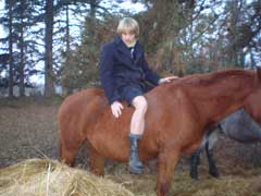 Paul sur un cheval des Marignan