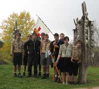 Les scouts dans le village gaulois